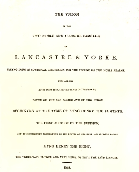Title Page of Hall's Chronicle