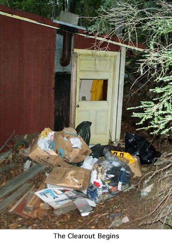 Garbage at the cottage door