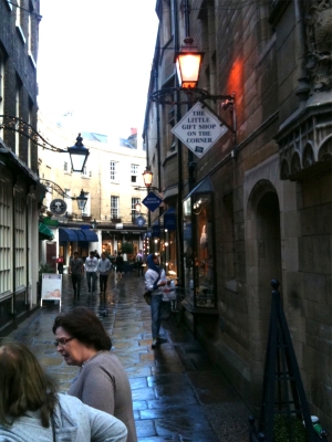 a tiny shopping street in the heart of Cambridge