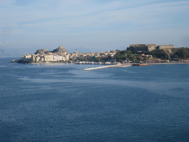 Corfu, as seen from the cruise ship