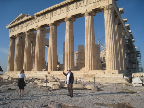 Tony at the Parthenon, in Athens