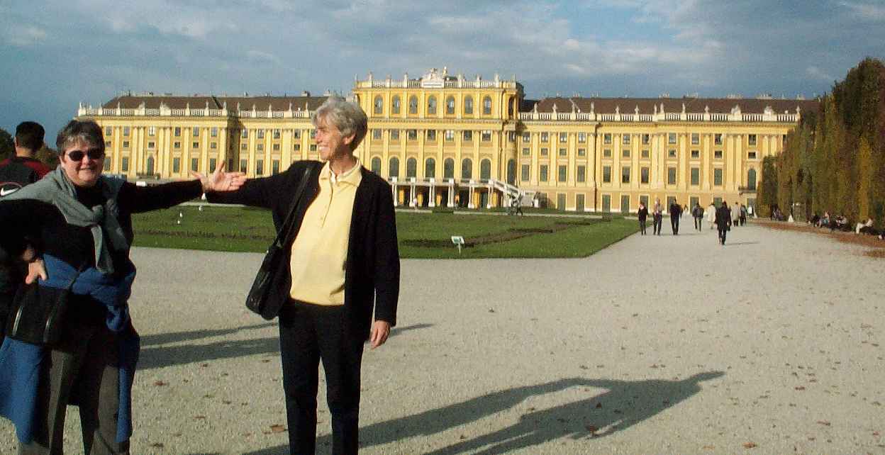 Janice and Heather at Schonbrunn Castle